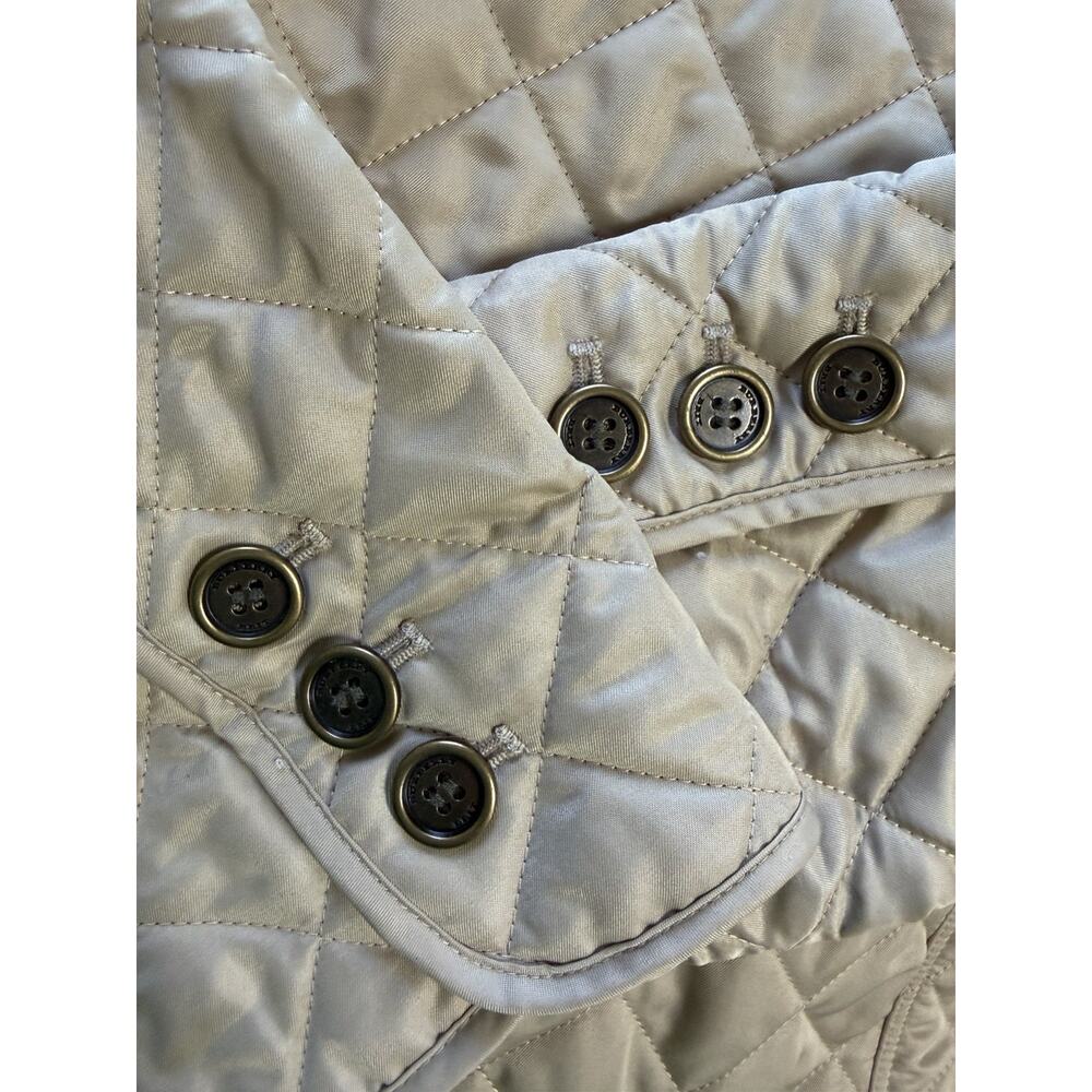 Burberry Brit Women’s Size Large Beige Tan Quilted Jacket Nova Check Classic - Picture 11 of 11